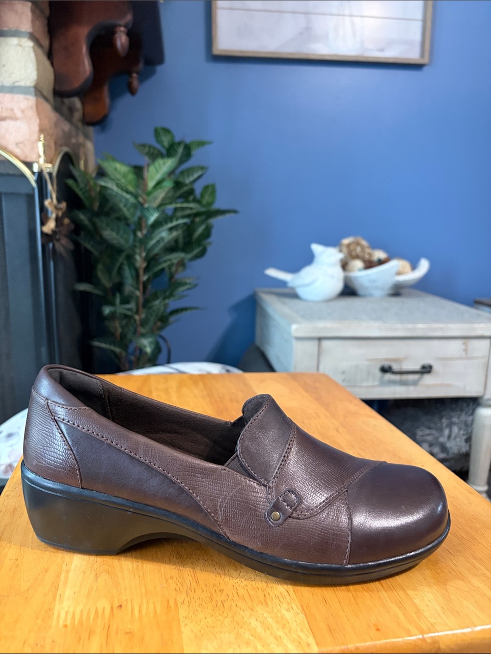 Clarks Women's Dark Brown Slip-On Loafer